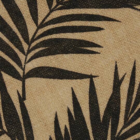 Black Fern Print On Natural Round Jute Placemat (Set of 6)
